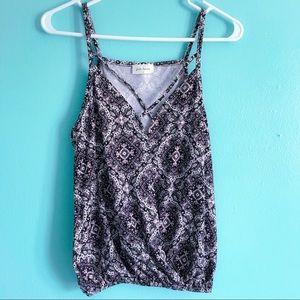 Strappy front tank top